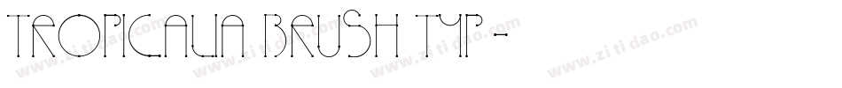 Tropicalia Brush Typ字体转换